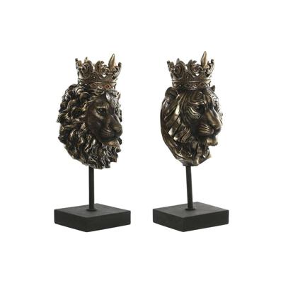 Decoratieve figuren Home ESPRIT Donkerbruin Leeuw Kroon 21 x 18 x 44 cm (2 Stuks) Decoratieve figuren Home ESPRIT Donkerbruin Leeuw Kroon 21 x 18 x 44 cm (2 Stuks)
