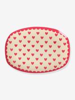 Rechthoekig bord FAVORITE HEARTS kind klein model RICE Red Kiss rood - thumbnail