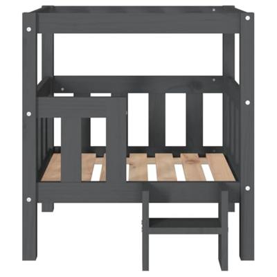 Hondenmand 65,5x50,5x70 cm massief grenenhout grijs