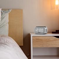 Speaker oplader wekker - EVOOM - EV304601 - Wit met draadloze oplader en geïntegreerde speaker - thumbnail