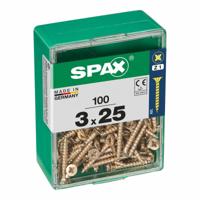 Schroefdoos SPAX Houten schroef Platte kop (3,0 x 25 mm) - thumbnail