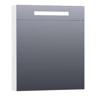 Brauer Promise Deluxe Spiegelkast - 60 cm - met Directe Verlichting - 1 Rechtsdraaiende Dubbelzijdige Spiegeldeur - Hoogglans Wit