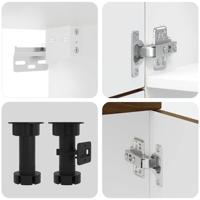 7-delige Keukenkastenset Kalmar bewerkt hout bruin eikenkleur - thumbnail