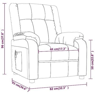 Fauteuil verstelbaar elektrisch stof bruin
