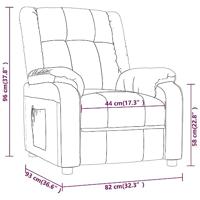 Fauteuil verstelbaar stof crèmekleurig - thumbnail