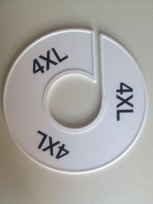 Maatring 11 cm wit/zwart 4XL