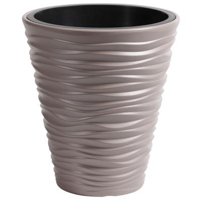 Ronde Bloempot - Zand - 29,5 cm - Mocca -