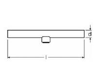 Osram LEDinestra 6W S14d 827 | 50cm Vervangt 40W - thumbnail