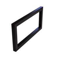 Wastafelbeugel Sanicare 21x43 cm Zwart (per stuk) - thumbnail