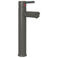 VidaXL Wastafel met kraan en pop-up afvoer gehard glas transparant - thumbnail