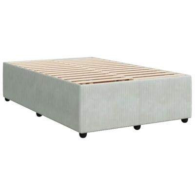 Bedframe zonder matras 120x190 cm fluweel lichtgrijs