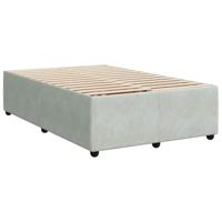 Boxspring met matras fluweel lichtgrijs 120x190 cm - thumbnail