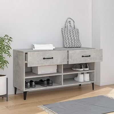 VidaXL Schoenenkast 102x35x55 cm bewerkt hout betongrijs