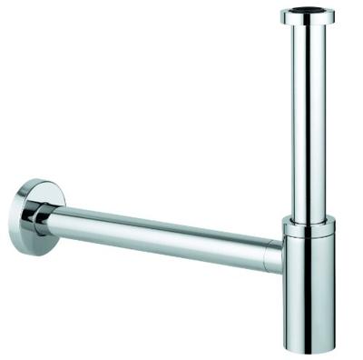 Grohe Universeel design sifon 1 1/4 inch met muurbuis en roset Chroom Grohe Universeel design sifon 1 1/4 inch met muurbuis en roset Chroom