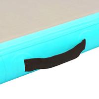 VidaXL Gymnastiekmat met pomp opblaasbaar 700x100x10 cm pvc groen - thumbnail