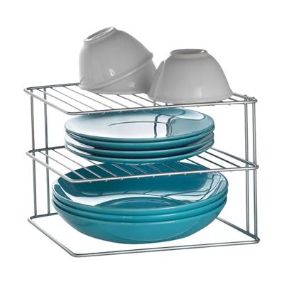Metaltex space line bordenrek 2 etages 25x25x19 cm zilver