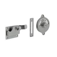 Intersteel WC-overslag met bocht vrij/bezet - chroom mat - thumbnail