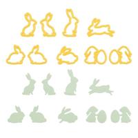 Nellie's Choice • shape dies konijntjes 9st. - thumbnail