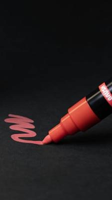 Paintmarker uni posca pc-5br brushpunt m rood Paintmarker uni posca pc-5br brushpunt m rood