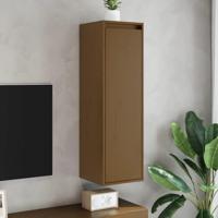 Wandkasten 2 st 30x30x100 cm massief grenenhout honingbruin - thumbnail