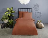 Good Morning Dekbedovertrek "uni dessin" - Terra - (240x200/220 cm) - Katoen - thumbnail
