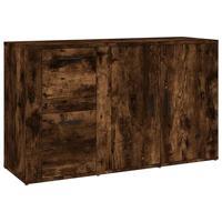 Dressoir 100x33x59,5 cm bewerkt hout gerookt eikenkleurig - thumbnail