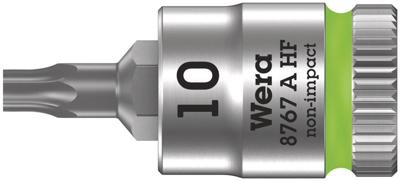 Wera 8767 A HF TORX® Zyklop Bit/dop-combinatie met 1/4" Aandrijving met Vasthoudfunctie, TX 10 x 28 mm - 1 stuk(s) - 05003362001