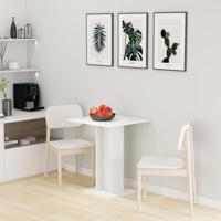 VidaXL Bistrotafel 60x60x75 cm bewerkt hout wit - thumbnail