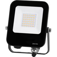 LED Bouwlamp 20W - Natuurlijk Wit 4000K - Waterdicht IP65 - Zwart - thumbnail