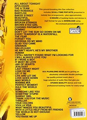 Wise Publications Playalong 50/50: Alto Sax - 50 Pop Hits songboek voor altsaxofoon - thumbnail