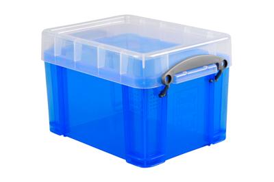 Really Useful Box opbergdoos 3 liter, transparant blauw Really Useful Box opbergdoos 3 liter, transparant blauw