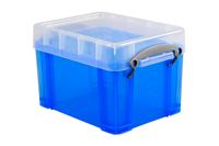Really Useful Box opbergdoos 3 liter, transparant blauw - thumbnail