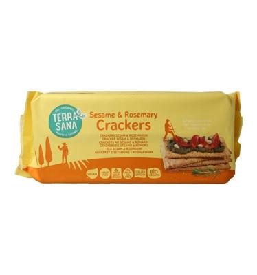 Crackers sesam & rozemarijn bio 250 Gram Crackers sesam & rozemarijn bio 250 Gram