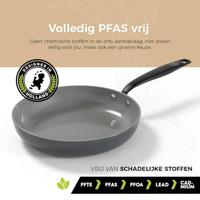 BE Living Koekenpan ø 20 cm - keramische anti-aanbaklaag - PFAS-vrij - geschikt voor alle warmtebronnen - grijs - thumbnail