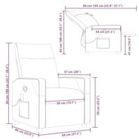 Massagestoel verstelbaar stof bruin - thumbnail