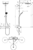 Hansgrohe Pulsify S Showerpipe 260 1jet met ShowerTablet Select 400, mat wit - thumbnail
