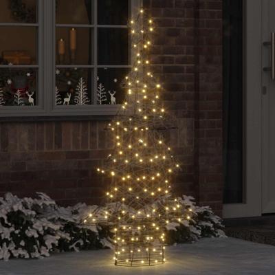 VidaXL Kerstboom met 160 led warmwit 150 cm rattan