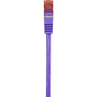 Renkforce RF-4724914 RJ45 Netwerkkabel, patchkabel CAT 6 S/FTP 0.25 m Violet Snagless, Vergulde steekcontacten, Vlambestendig 1 stuk(s)
