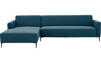 Goossens Bank Key West blauw, stof, 3-zits, modern design