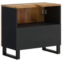 Wastafelkast 62x33x58 cm massief mangohout en bewerkt hout - thumbnail