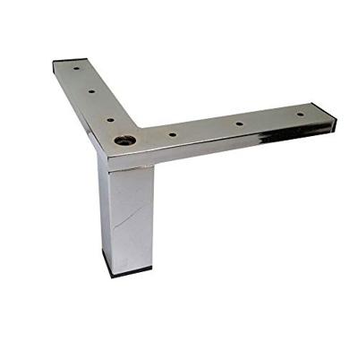 Stalen meubelpoot chroom hoek 4 bij 4 cm en hoogte 13 cm