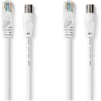 Nedis Coax- en CAT6-Combikabel | IEC (Coax) Male / RJ45 Male | IEC (Coax) Female / RJ45 Male | Vernikkeld | RG58 | 75 Ohm | Dubbel Afgeschermd | 1.50 - thumbnail