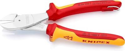 Knipex Kracht-Zijsnijtang | 200 mm Lengte | Geïsoleerd | Meercomponenten-Omhullingen | VDE-Goedgekeurd - 74 06 200 T BK