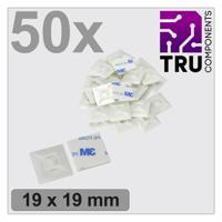TRU COMPONENTS T24CA067 Bevestigingssokkel Zelfklevend, Schroefbaar TC-12888540 4-voudige invoeging Wit 50 stuk(s) - thumbnail