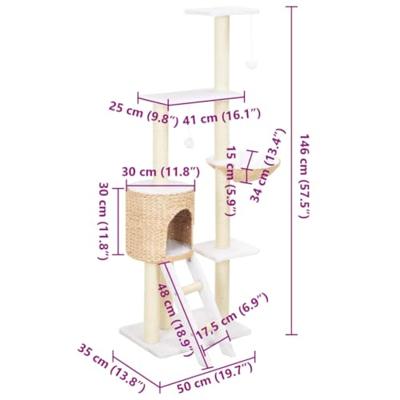 Kattenkrabpaal met sisal krabpaal zeegras