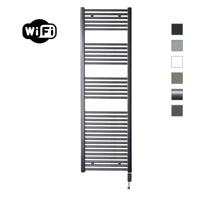 Elektrische Radiator Sanicare HWV Met Wifi 172x60 cm Gunmetal 1127W Met Thermostaat Zwart Rechtsonder Sanicare - thumbnail