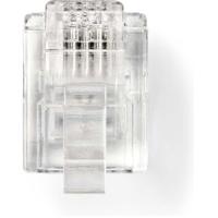 Nedis CTGB90923TP Telecom-connector Type Aansluiting: Rj11 Recht Connectorplating: Goud Verguld Pvc Transparant - thumbnail
