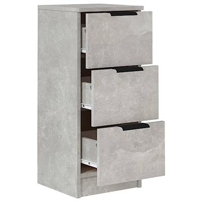 Dressoir 30x30x70 cm bewerkt hout betongrijs