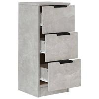 Dressoir 30x30x70 cm bewerkt hout betongrijs - thumbnail