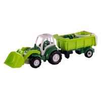 Cavallino xl tractor groen met kiep- aanhangwagen en emmerset, 9dlg. - thumbnail